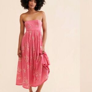 Free People Baja Babe Strapless Midi Dress.